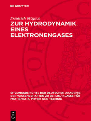 cover image of Zur Hydrodynamik eines Elektronengases